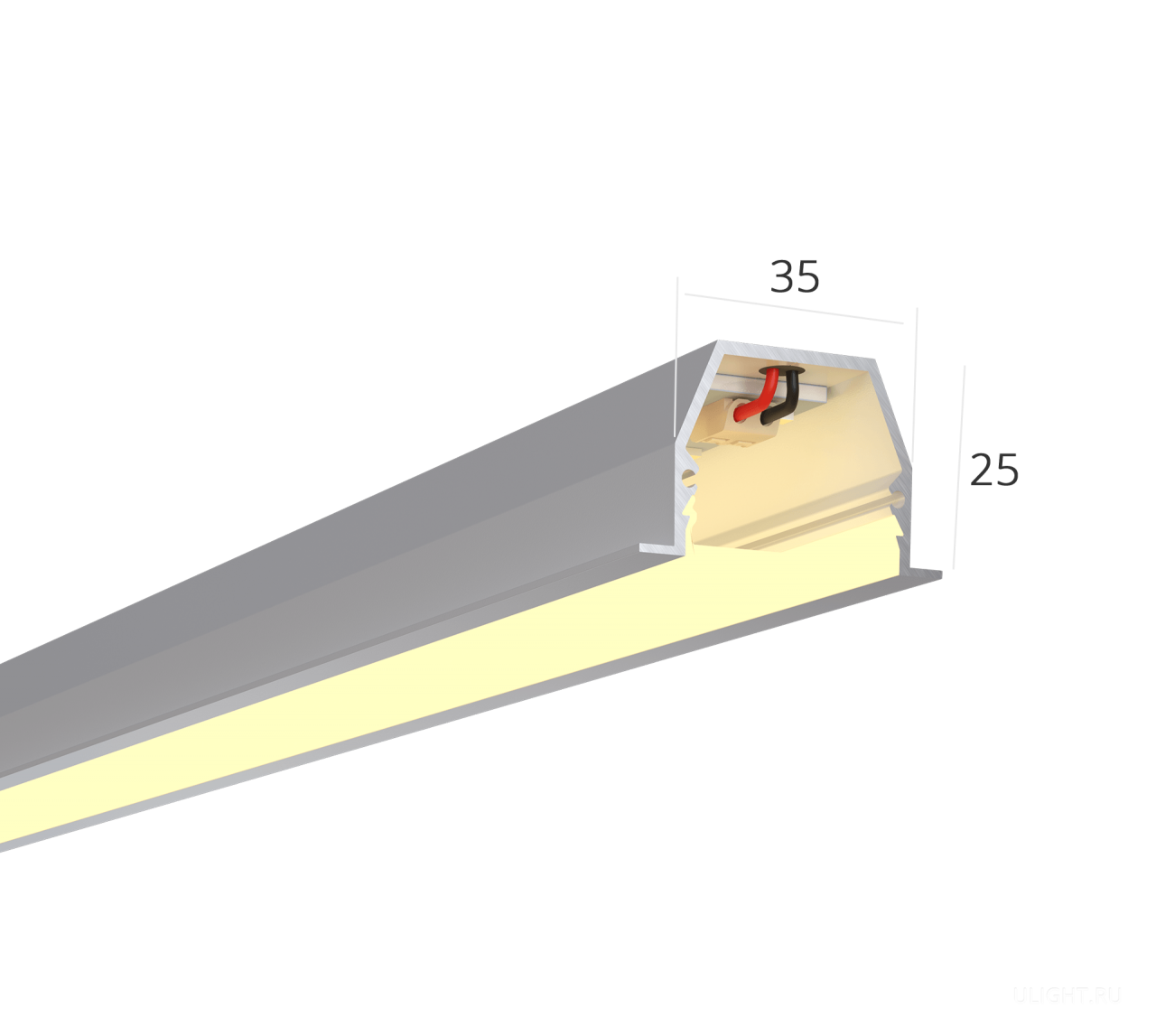 Линейный светильник HOKASU 35/25 IN noPS (Anod/500mm/LT70 — 3K/11W)