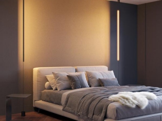 Декоративный светильник для подсветки стен. Фигурный корпус из алюминия, экран из силикона, степень защиты IP20.