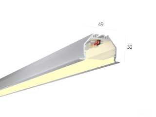 Линейный светильник HOKASU 49/32 IN noPS (Anod/500mm/LT70 — 3K/11W)