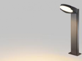 Уличный светодиодный светильник с поворотной оптической частью (угол поворота 40°) для подсветки дорожек.