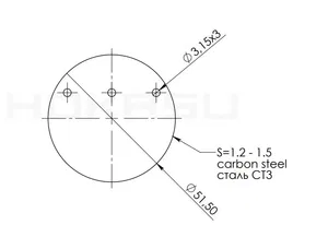 Пластина для магнита на 3 гнезда (оцинковка 1.2mm)