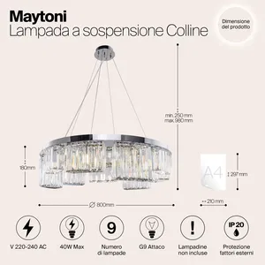 Подвесной светильник Maytoni MOD083PL-09CH