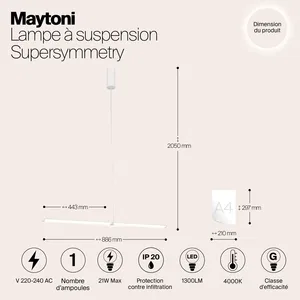 Подвесной светильник Maytoni P096PL-L11WK1