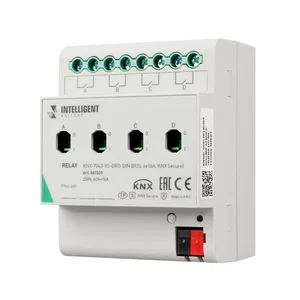INTELLIGENT ARLIGHT Релейный модуль KNX-7043-82-DRO-DIN (BUS, 4x16А, KNX Secure) (IARL, IP20 Пластик, 2 года)