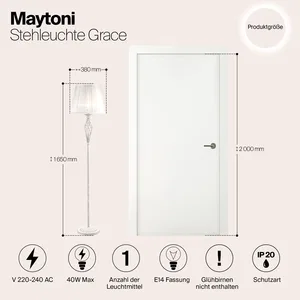 Напольный светильник (торшер) Maytoni ARM247-11-G