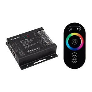 Контроллер ARL-OVAL-RGB Black (12-24V, 3x10A, ПДУ Овал, RF, RJ45) (Arlight, IP20 Металл, 3 года)