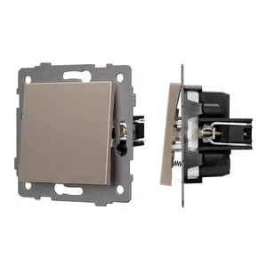Механизм выключателя одноклавишный самовозвратный SWT-MKR1-PL-GD-V (250V, 10A) (Arlight, -)