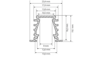 Профиль TOP-DEEP-F-2000 ANOD (K13,P15) (Arlight, Алюминий)