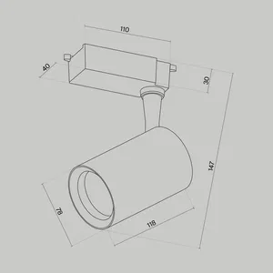 Трековый светильник Technical TR003-1-10W4K-M-W