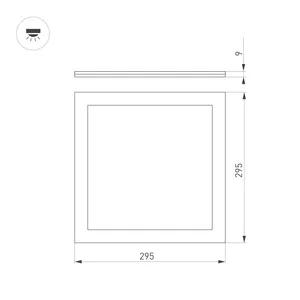 Светильник DL-INTENSO-S300x300-18W Day4000 (WH, 120 deg, 230V) (Arlight, IP40 Металл, 3 года)