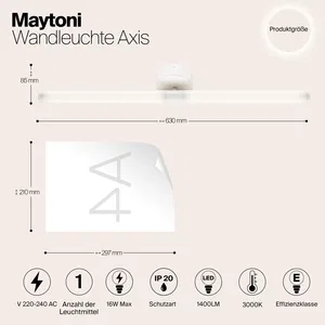 Настенный светильник (бра) Maytoni MOD106WL-L16W3K
