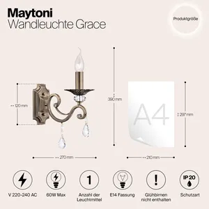 Настенный светильник (бра) Maytoni RC247-WL-01-R