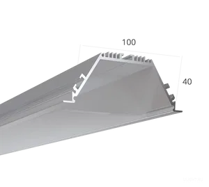 Алюминиевый LED профиль LINE 10040 IN ral9003 LT70 (с экраном) — 3000мм