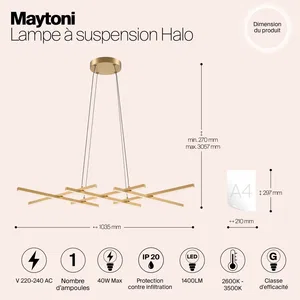 Подвесной светильник Maytoni MOD244PL-L50BSK