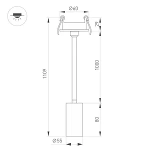 Светильник LGD-PERISCOPE-R55-9W Day4000 (WH, 24 deg, 230V) (Arlight, IP40 Металл, 5 лет)