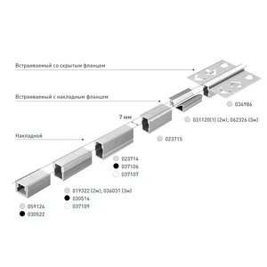 Профиль SL-MINI-8-2000 WHITE (Arlight, Алюминий)