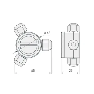 Разветвитель KLW-3 (4-10mm, IP67) (Arlight, Пластик)