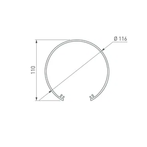 Экран SL-ROUND-D120-2000 OPAL (Arlight, Пластик)