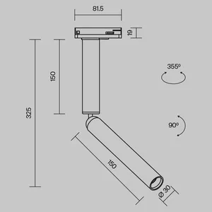 Трековый светильник Technical TR142-1-6W3K-BS