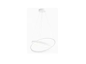 Люстра LED подвесной круг D40+60*2CM цвет белый  "СПАЛЬНЯ стиль Оптимальный" 4К