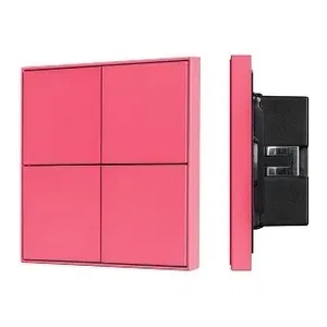 INTELLIGENT ARLIGHT Кнопочная панель KNX-304-23-IN Rose Red (BUS, Frame) (IARL, IP20 Металл, 2 года)