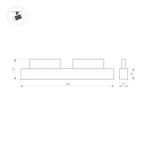 Светильник MAG-ORIENT-FLAT-L465-16W Warm3000 (WH, 80 deg, 48V, DALI) (Arlight, IP20 Металл, 5 лет)