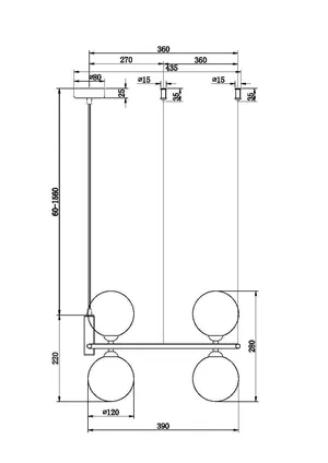 Подвесной светильник Maytoni MOD013PL-04BS1