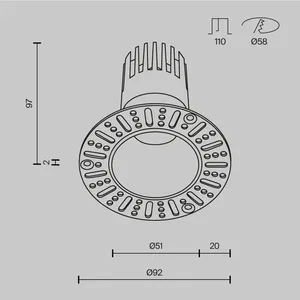 Встраиваемый светильник Technical DL120-10W-2.7K-TRS-W