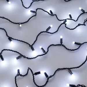 Светодиодная гирлянда ARD-STRING-CLASSIC-10000-BLACK-100LED-MILK-FLASH White (230V, 7W) (Ardecoled, IP65, 1 год)