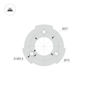 Светильник LGD-SWAMP-BOLL-H500-7W Warm3000 (GR, 93 deg, 230V) (Arlight, IP65 Металл, 3 года)
