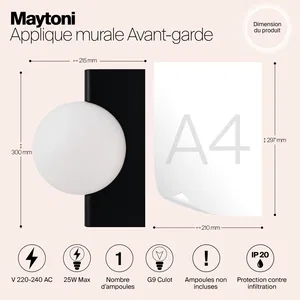 Настенный светильник (бра) Maytoni MOD324WL-01B