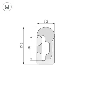 Силиконовый профиль WPH-FLEX-0613-SIDE-S8-5m WHITE (Arlight, Силикон)