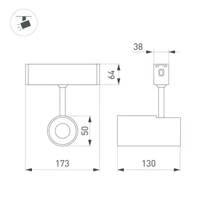 Светильник CLIP-38-SPOT-R146-6W Day4000 (BK, 24 deg, 24V) (Arlight, IP40 Металл, 3 года)