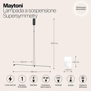 Подвесной светильник Maytoni P096PL-L11BK1