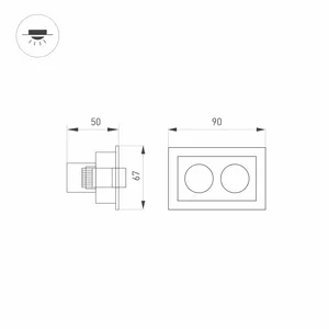 Светильник MS-ORIENT-BUILT-TURN-TC-S67x90-5W Day4000 (BK-BK, 30 deg, 230V) (Arlight, IP20 Металл, 5 лет)