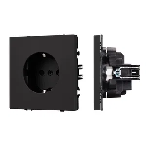 Механизм электрической розетки SCT-NOBE-MEU1-SFPL-BK (230V, 16A) (Arlight, Черный оникс)