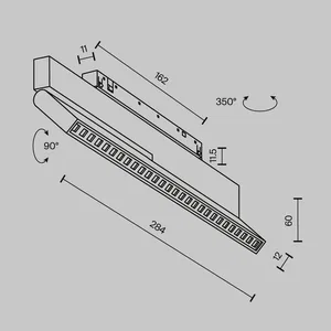 Трековый светильник Technical TR242-2-12W4K-B