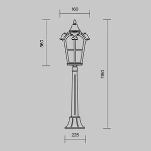 Ландшафтный светильник Outdoor O413FL-01BZ1