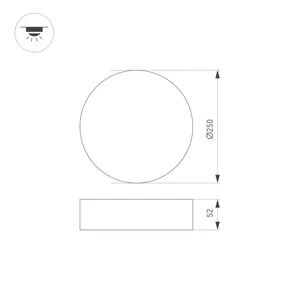 Светильник IM-RONDO-EMERGENCY-3H-R250-33W Warm3000 (WH, 120 deg, 230V) (Arlight, IP40 Металл, 2 года)
