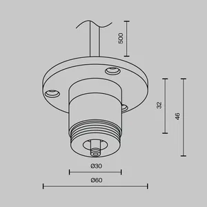 Комплектующие для систем освещения с токоведущими элементами Technical CA022BO-P-B