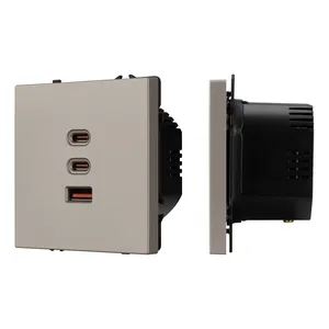 ARL NOBE USB Розетка тип А+С+С софт-тач кашемир SCT-MUACC-SFPL-FC-CA (65W, QC3) (Arlight, -)