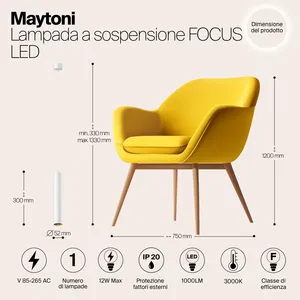 Подвесной светильник Maytoni P072PL-L12W3K-1