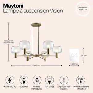 Подвесной светильник Maytoni MOD411PL-06G