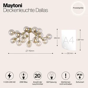 Потолочный светильник Maytoni MOD545PL-20G