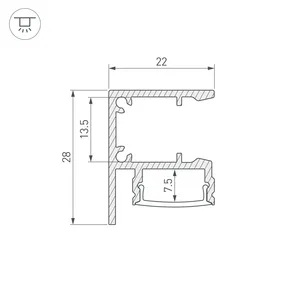 Профиль WALL-2228-2000 ANOD (Arlight, Алюминий)