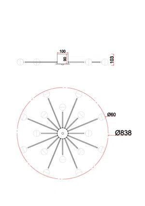 Потолочный светильник Freya FR5242CL-16BS