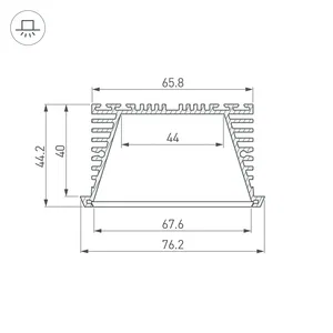 Профиль KLUS-POWER-RW70F-2000 ANOD (Arlight, Алюминий)
