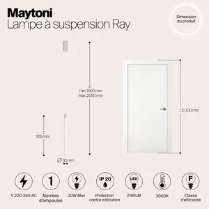 Подвесной светильник Maytoni P022PL-L20W3K