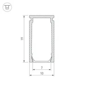 Профиль PIK-1019-2000 ANOD (Arlight, Алюминий)