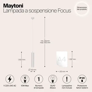 Подвесной светильник Maytoni P075PL-01W